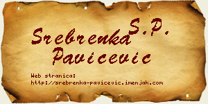 Srebrenka Pavičević vizit kartica